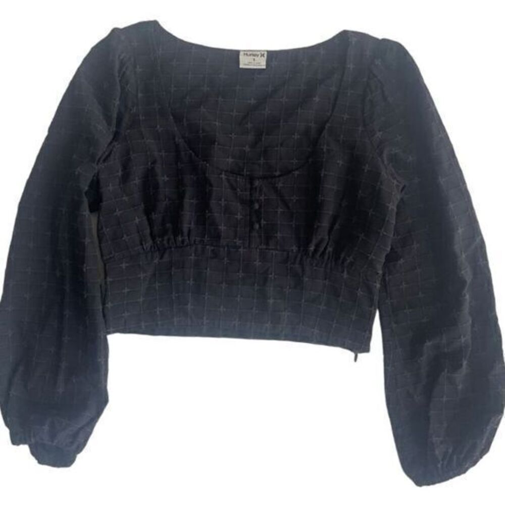 Hurley Sample Piece Long Sleeve Crop Blouse Women's Size Small
